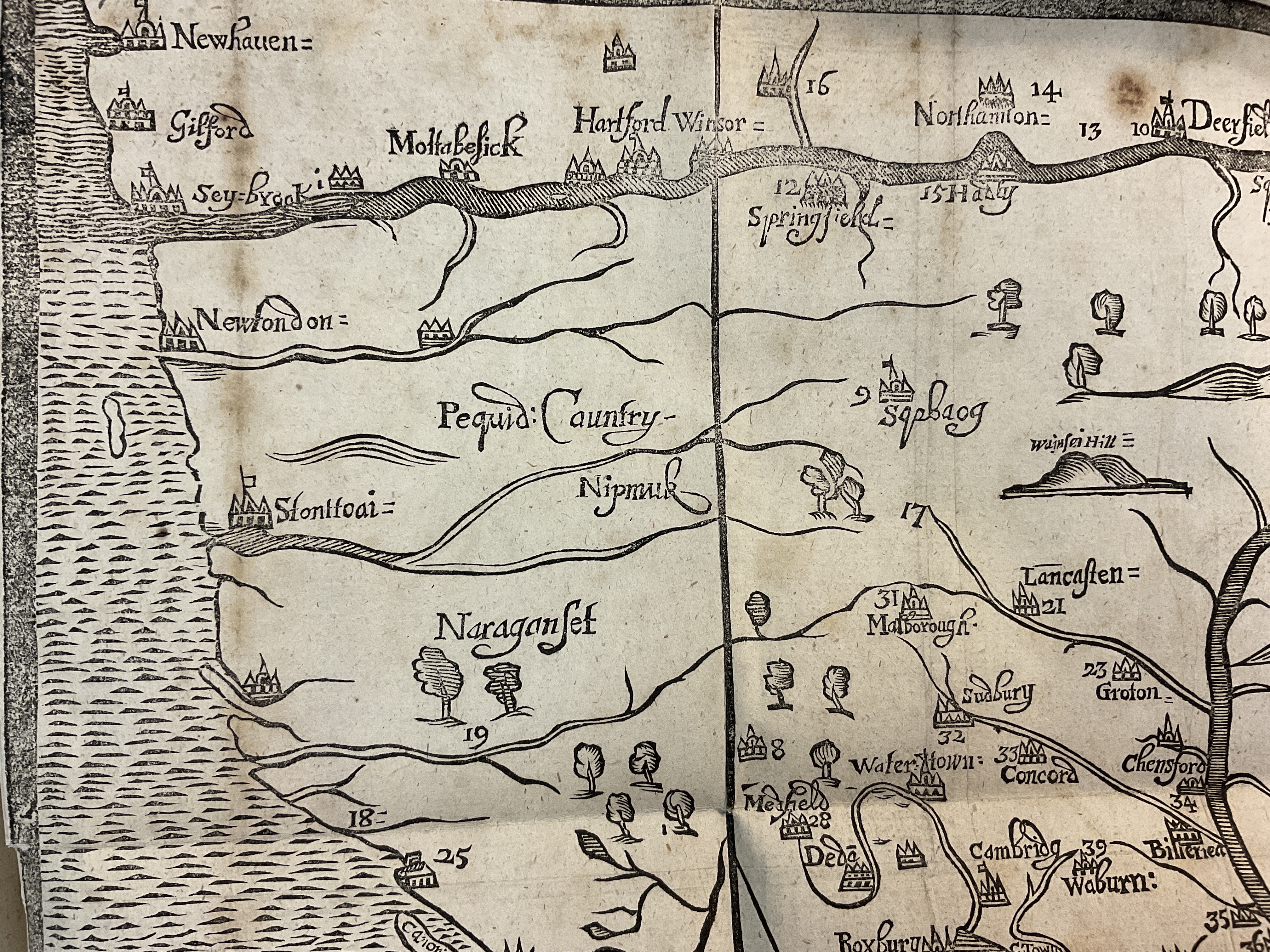 Detail from Foster map of 1677