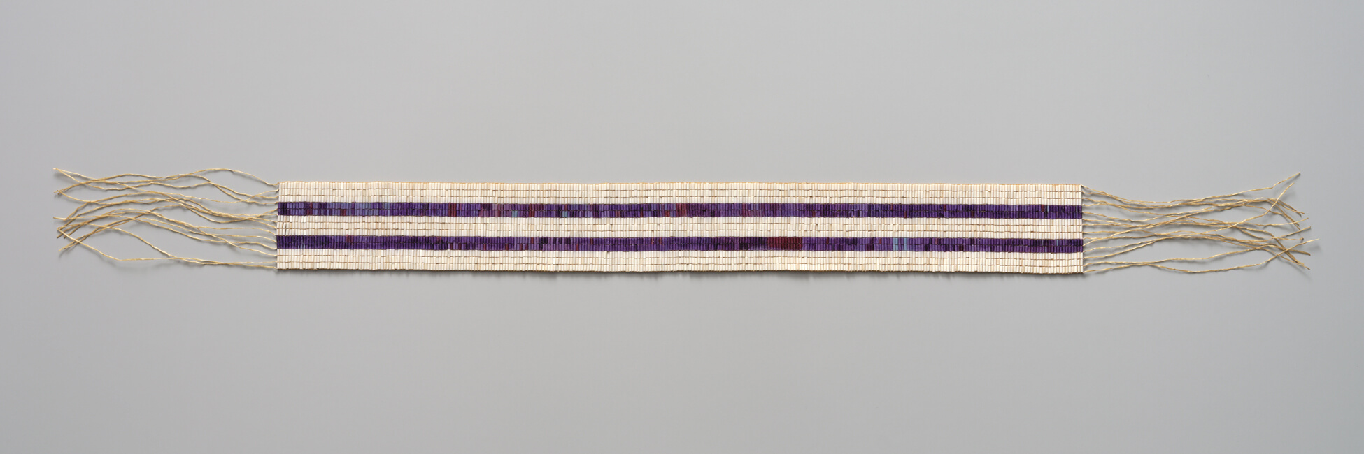 Two-Row wampum belt, reproduction by Jake Thomas