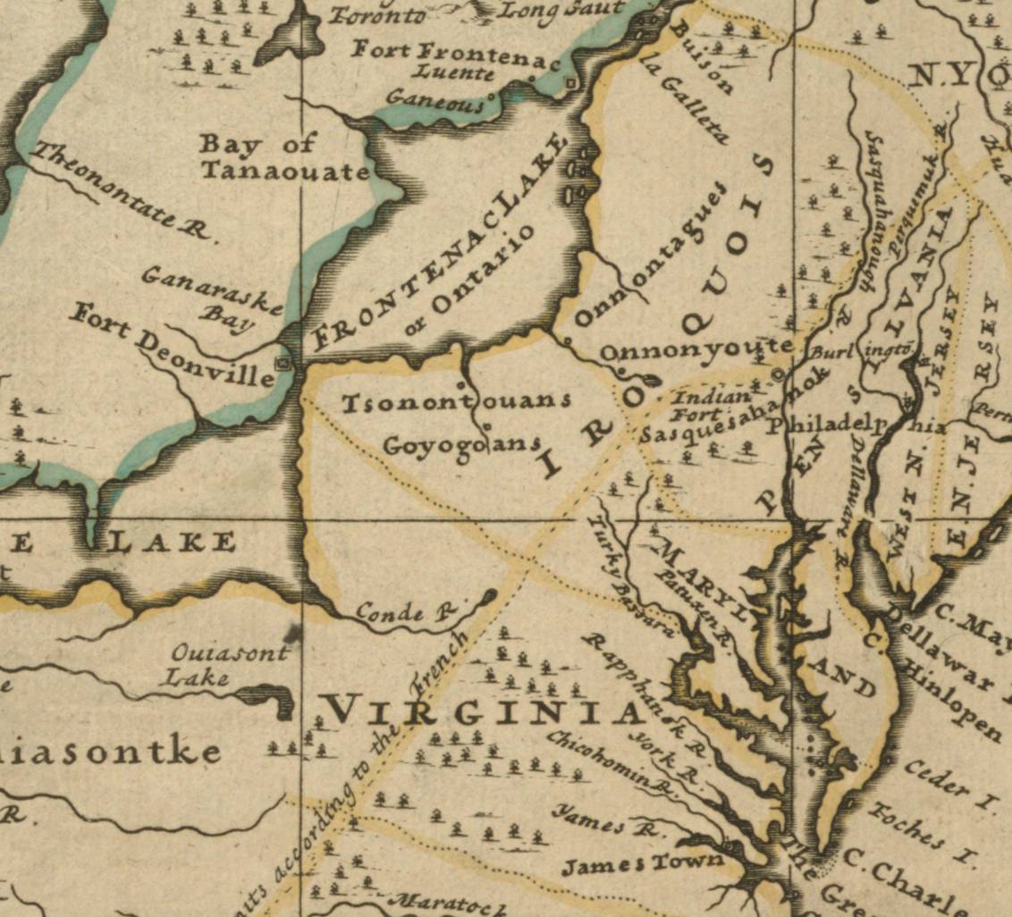 Detail from Moll map of 1720